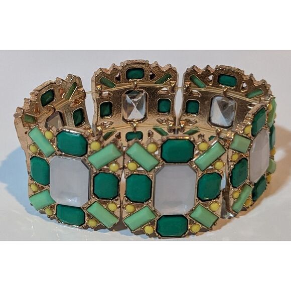 Stretch Fashion geometric shaped bracelet - Picture 2 of 2